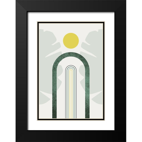 Mid Century Modern Sky 1 Black Modern Wood Framed Art Print with Double Matting by Urban Epiphany