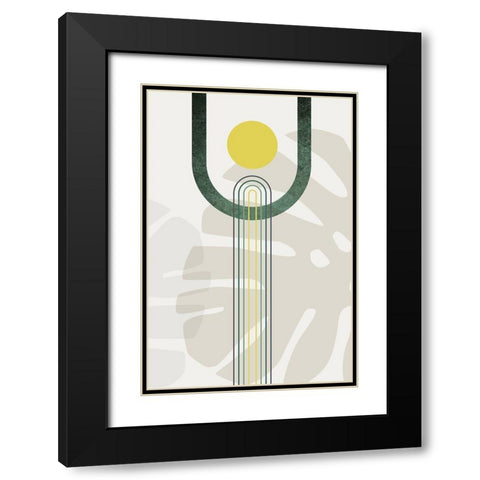 Mid Century Modern Sky 2 Black Modern Wood Framed Art Print with Double Matting by Urban Epiphany