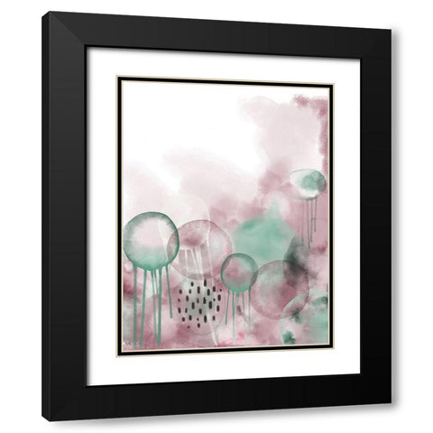 Harmonious Pastels Black Modern Wood Framed Art Print with Double Matting by Urban Epiphany