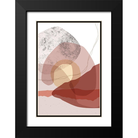 Dusty Desert Rocks 1 Black Modern Wood Framed Art Print with Double Matting by Urban Epiphany