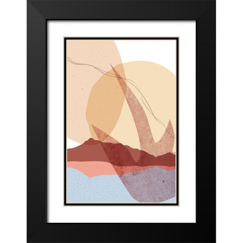 Dusty Desert Rocks 2 Black Modern Wood Framed Art Print with Double Matting by Urban Epiphany