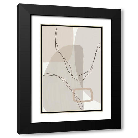 Hopeful Black Modern Wood Framed Art Print with Double Matting by Urban Epiphany