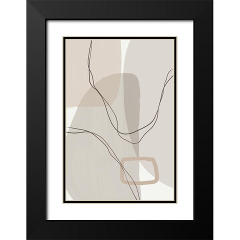 Hopeful Black Modern Wood Framed Art Print with Double Matting by Urban Epiphany