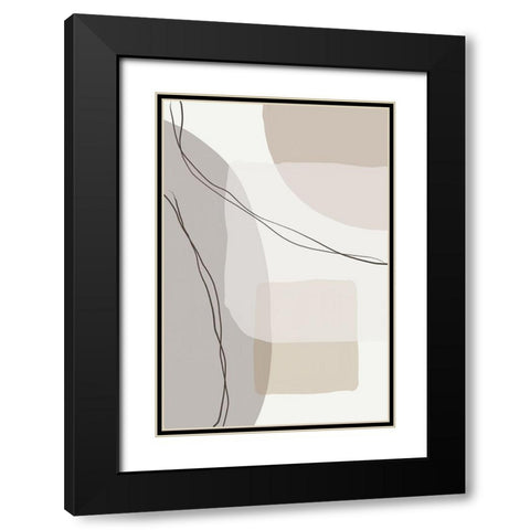 Peaceful Black Modern Wood Framed Art Print with Double Matting by Urban Epiphany