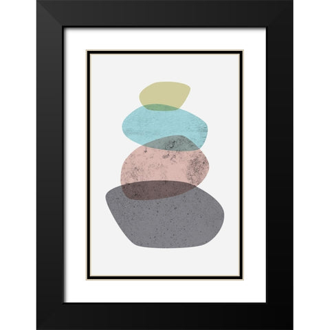 Iconic Mid Century 4 Black Modern Wood Framed Art Print with Double Matting by Urban Epiphany