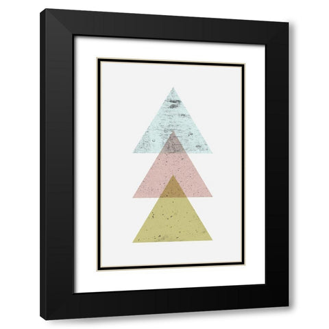 Iconic Mid Century 5 Black Modern Wood Framed Art Print with Double Matting by Urban Epiphany