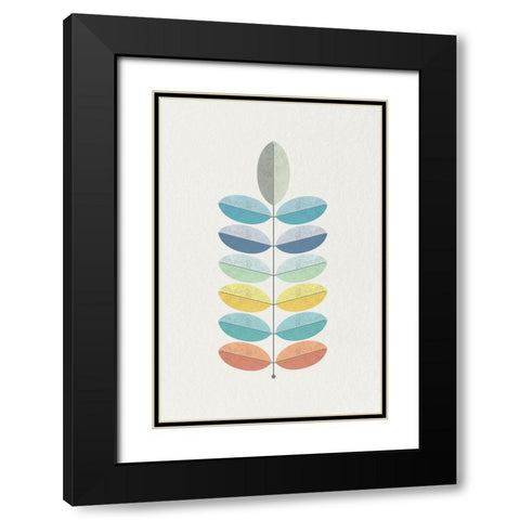 Mid Century Brights 2 Black Modern Wood Framed Art Print with Double Matting by Urban Epiphany