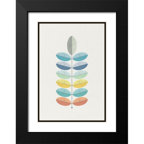 Mid Century Brights 2 Black Modern Wood Framed Art Print with Double Matting by Urban Epiphany