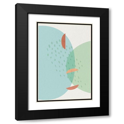 Mid Century Brights 3 Black Modern Wood Framed Art Print with Double Matting by Urban Epiphany