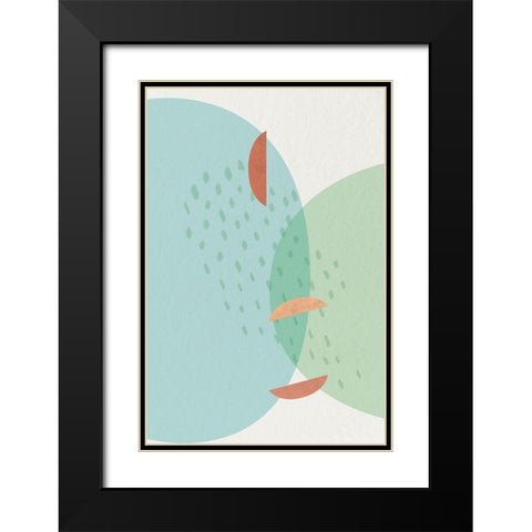 Mid Century Brights 3 Black Modern Wood Framed Art Print with Double Matting by Urban Epiphany