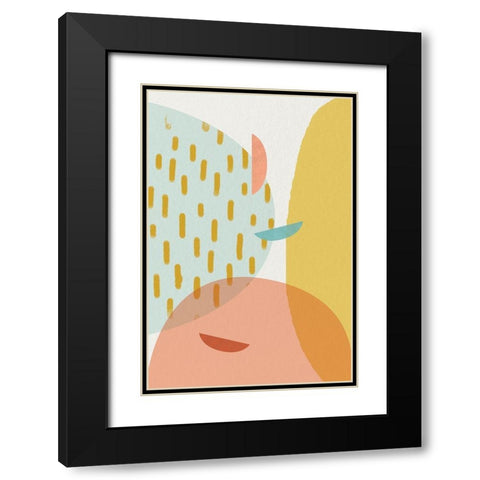 Mid Century Brights 4 Black Modern Wood Framed Art Print with Double Matting by Urban Epiphany