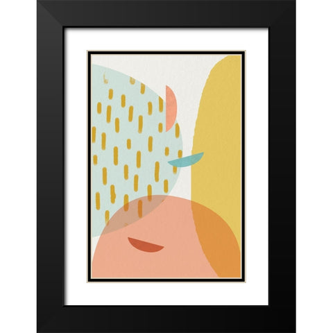 Mid Century Brights 4 Black Modern Wood Framed Art Print with Double Matting by Urban Epiphany