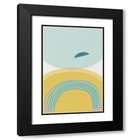 Mid Century Brights 5 Black Modern Wood Framed Art Print with Double Matting by Urban Epiphany
