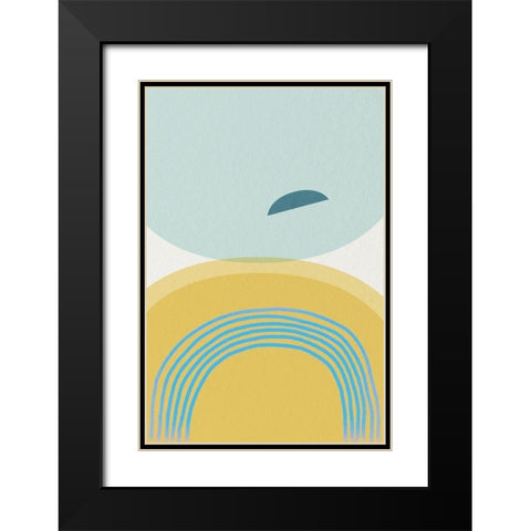 Mid Century Brights 5 Black Modern Wood Framed Art Print with Double Matting by Urban Epiphany