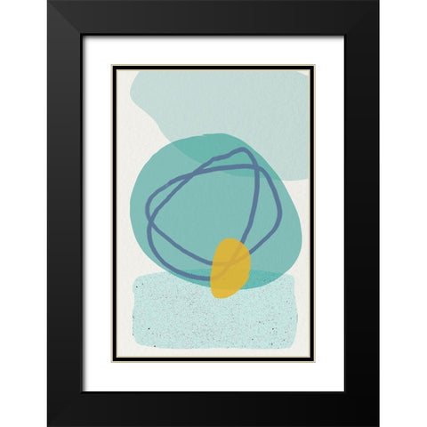 Mid Century Brights 6 Black Modern Wood Framed Art Print with Double Matting by Urban Epiphany