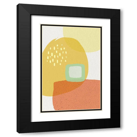 Mid Century Brights 8 Black Modern Wood Framed Art Print with Double Matting by Urban Epiphany