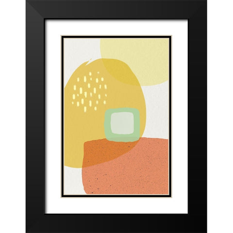 Mid Century Brights 8 Black Modern Wood Framed Art Print with Double Matting by Urban Epiphany
