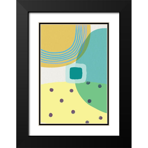 Mid Century Brights 10 Black Modern Wood Framed Art Print with Double Matting by Urban Epiphany