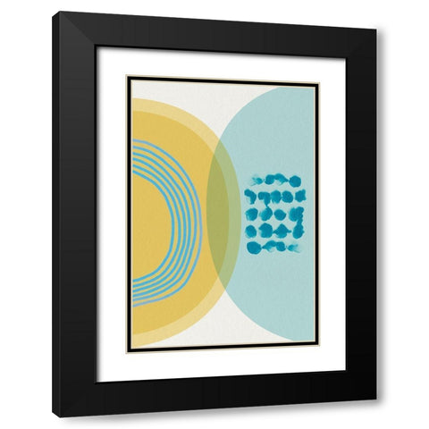 Mid Century Brights 13 Black Modern Wood Framed Art Print with Double Matting by Urban Epiphany