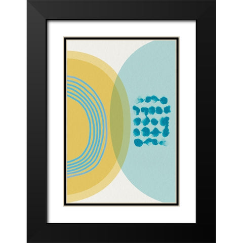 Mid Century Brights 13 Black Modern Wood Framed Art Print with Double Matting by Urban Epiphany