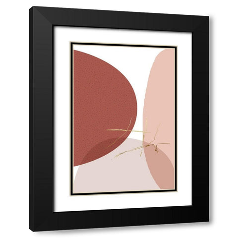Minimalist Desert Tones 1 Black Modern Wood Framed Art Print with Double Matting by Urban Epiphany