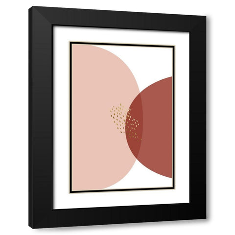 Minimalist Desert Tones 2 Black Modern Wood Framed Art Print with Double Matting by Urban Epiphany