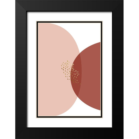 Minimalist Desert Tones 2 Black Modern Wood Framed Art Print with Double Matting by Urban Epiphany