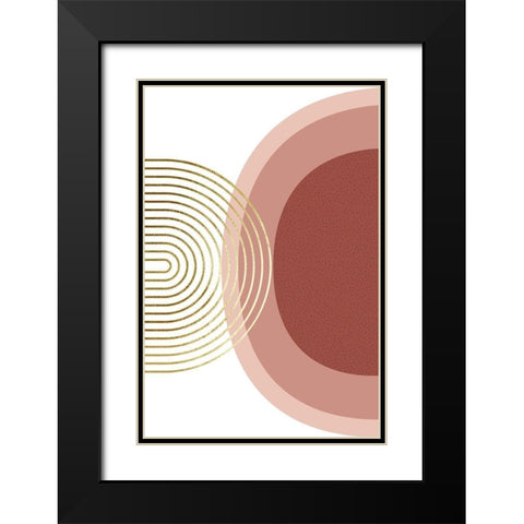 Minimalist Desert Tones 6 Black Modern Wood Framed Art Print with Double Matting by Urban Epiphany
