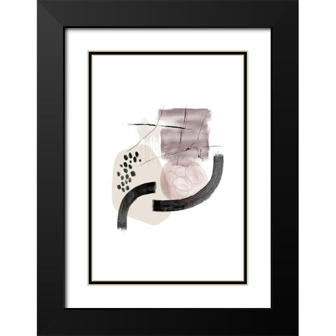 Neutral Calm 2 Black Modern Wood Framed Art Print with Double Matting by Urban Epiphany