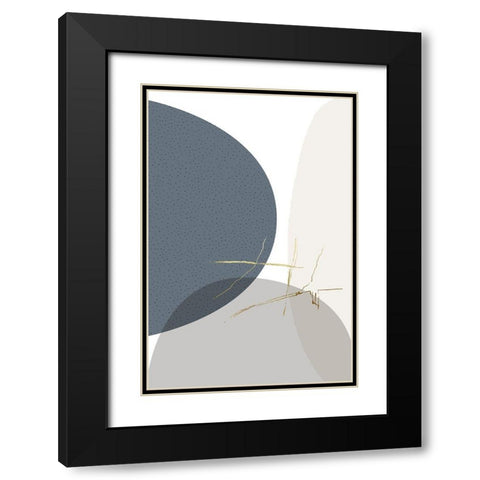 Neutral Tones 1 Black Modern Wood Framed Art Print with Double Matting by Urban Epiphany