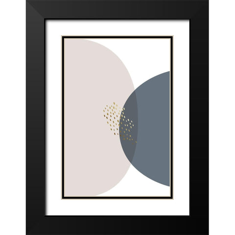 Neutral Tones 2 Black Modern Wood Framed Art Print with Double Matting by Urban Epiphany