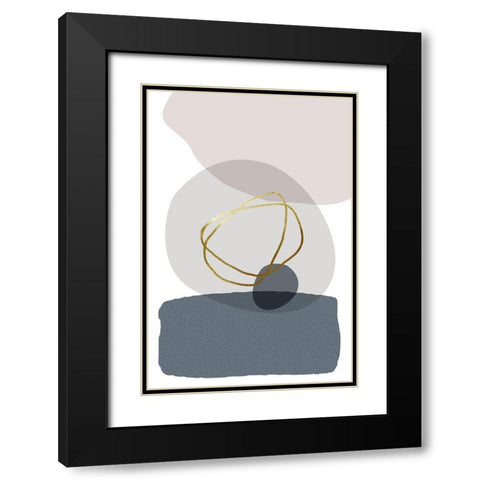 Neutral Tones 4 Black Modern Wood Framed Art Print with Double Matting by Urban Epiphany