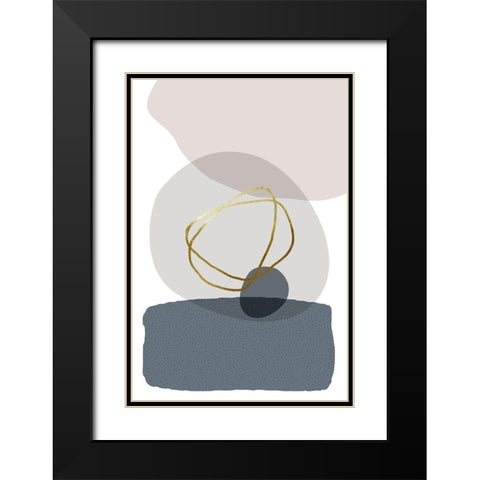 Neutral Tones 4 Black Modern Wood Framed Art Print with Double Matting by Urban Epiphany