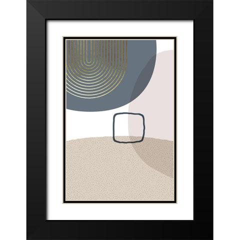 Neutral Tones 5 Black Modern Wood Framed Art Print with Double Matting by Urban Epiphany