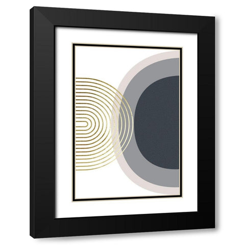 Neutral Tones 6 Black Modern Wood Framed Art Print with Double Matting by Urban Epiphany