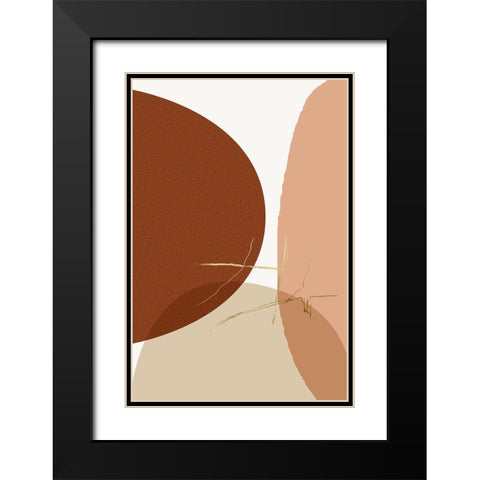 Mid Century Boho Minimalist 1 Black Modern Wood Framed Art Print with Double Matting by Urban Epiphany