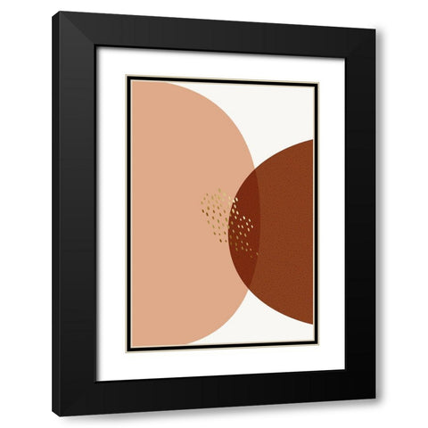 Mid Century Boho Minimalist 2 Black Modern Wood Framed Art Print with Double Matting by Urban Epiphany