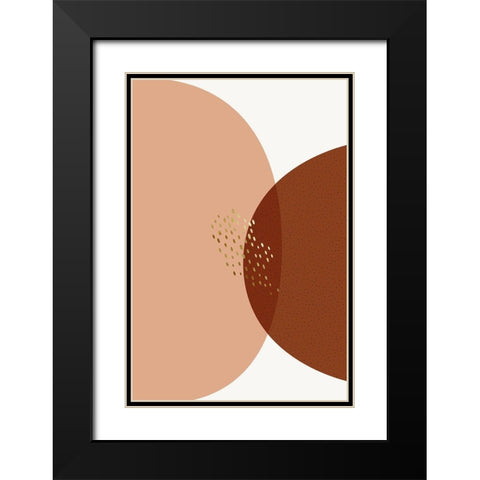 Mid Century Boho Minimalist 2 Black Modern Wood Framed Art Print with Double Matting by Urban Epiphany