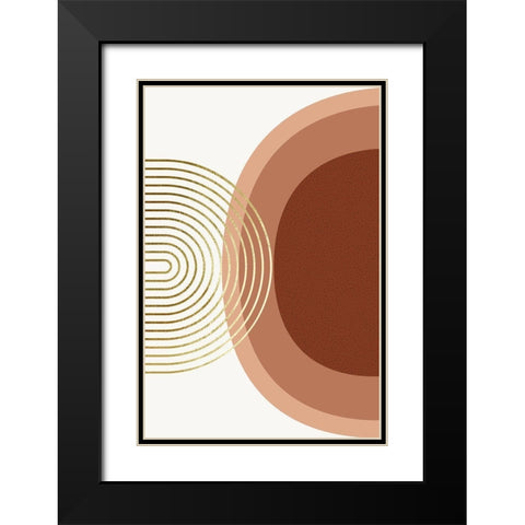 Mid Century Boho Minimalist 6 Black Modern Wood Framed Art Print with Double Matting by Urban Epiphany