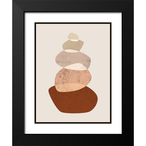 Mid Century Boho 1 Black Modern Wood Framed Art Print with Double Matting by Urban Epiphany