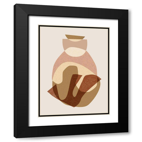 Mid Century Boho 4 Black Modern Wood Framed Art Print with Double Matting by Urban Epiphany