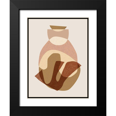 Mid Century Boho 4 Black Modern Wood Framed Art Print with Double Matting by Urban Epiphany
