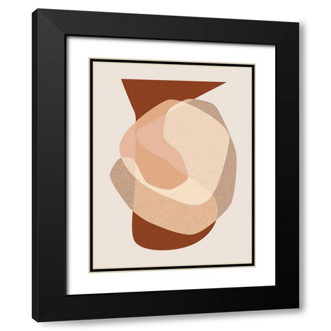 Mid Century Boho 5 Black Modern Wood Framed Art Print with Double Matting by Urban Epiphany