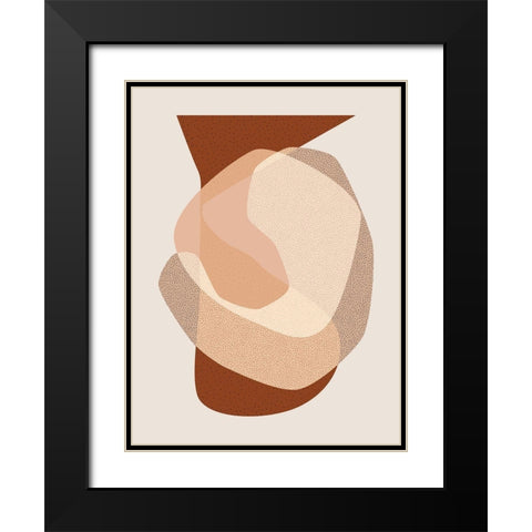 Mid Century Boho 5 Black Modern Wood Framed Art Print with Double Matting by Urban Epiphany