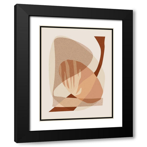 Mid Century Boho 6 Black Modern Wood Framed Art Print with Double Matting by Urban Epiphany