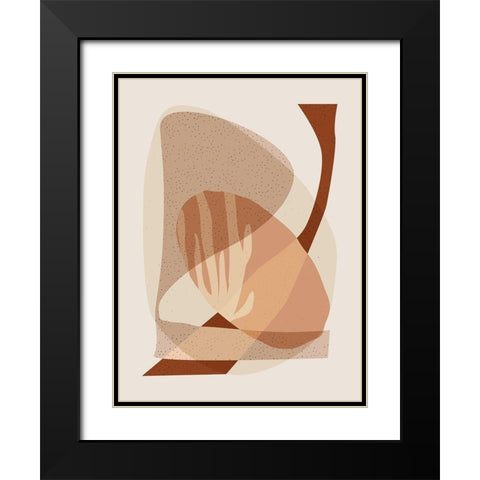 Mid Century Boho 6 Black Modern Wood Framed Art Print with Double Matting by Urban Epiphany