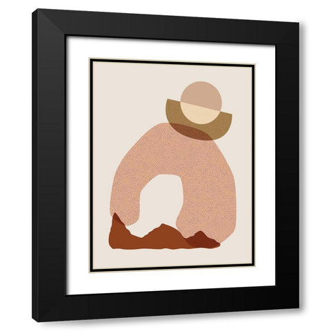 Mid Century Boho 7 Black Modern Wood Framed Art Print with Double Matting by Urban Epiphany