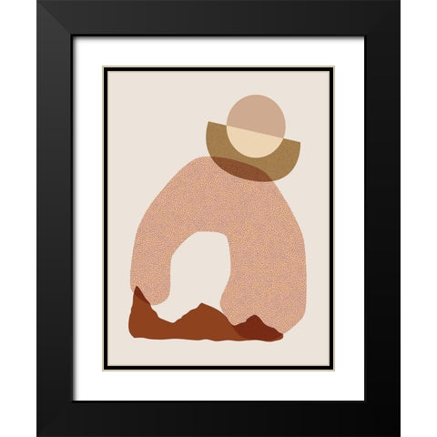 Mid Century Boho 7 Black Modern Wood Framed Art Print with Double Matting by Urban Epiphany