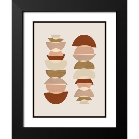 Mid Century Boho 8 Black Modern Wood Framed Art Print with Double Matting by Urban Epiphany
