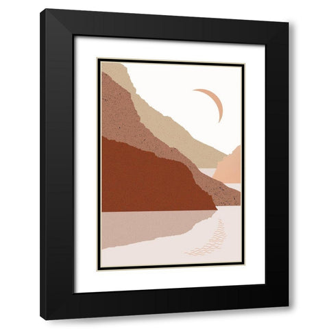 Boho Reflection 1 Black Modern Wood Framed Art Print with Double Matting by Urban Epiphany
